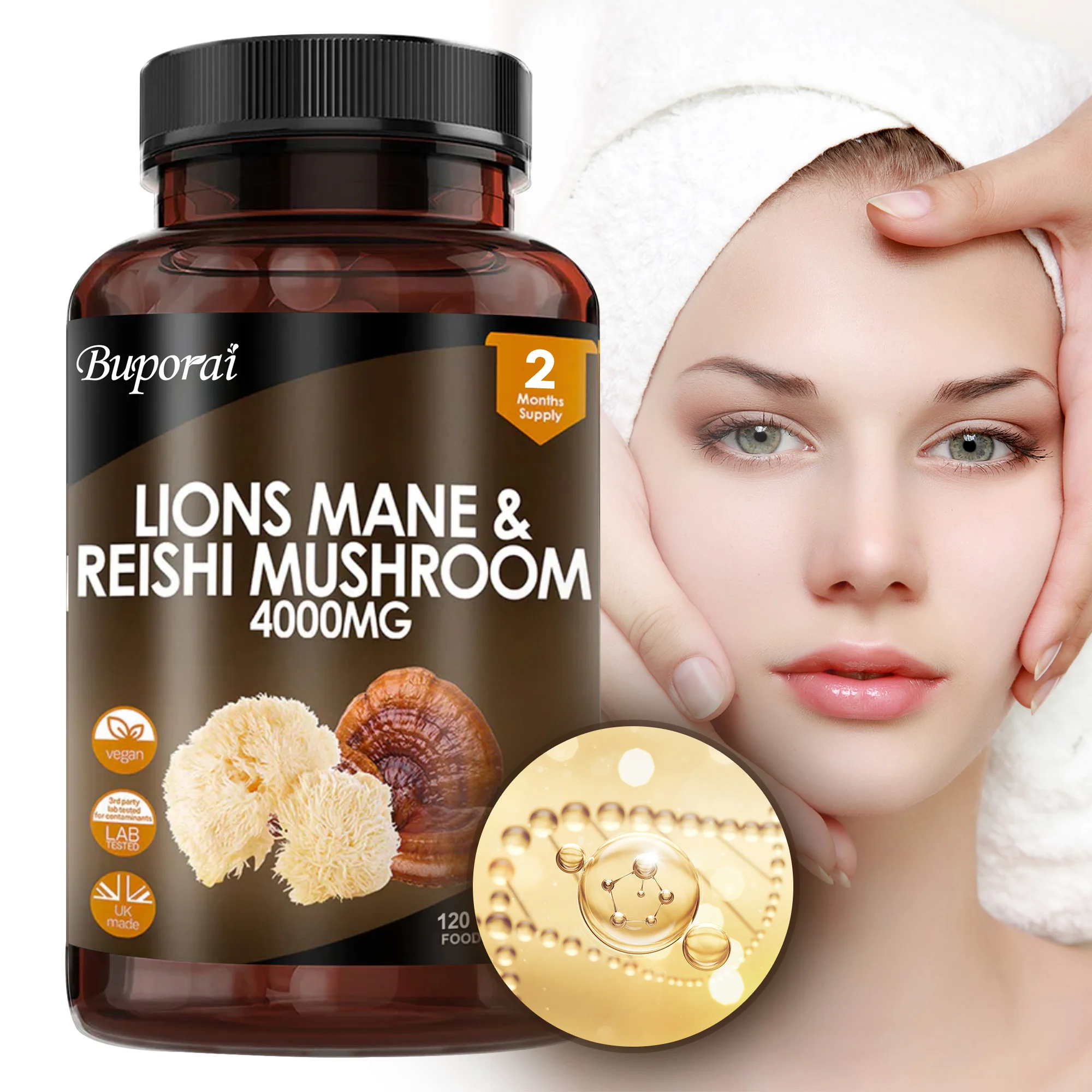 Lion Mane Mushroom - Lions Mane & Reishi Mushroom 4000mg