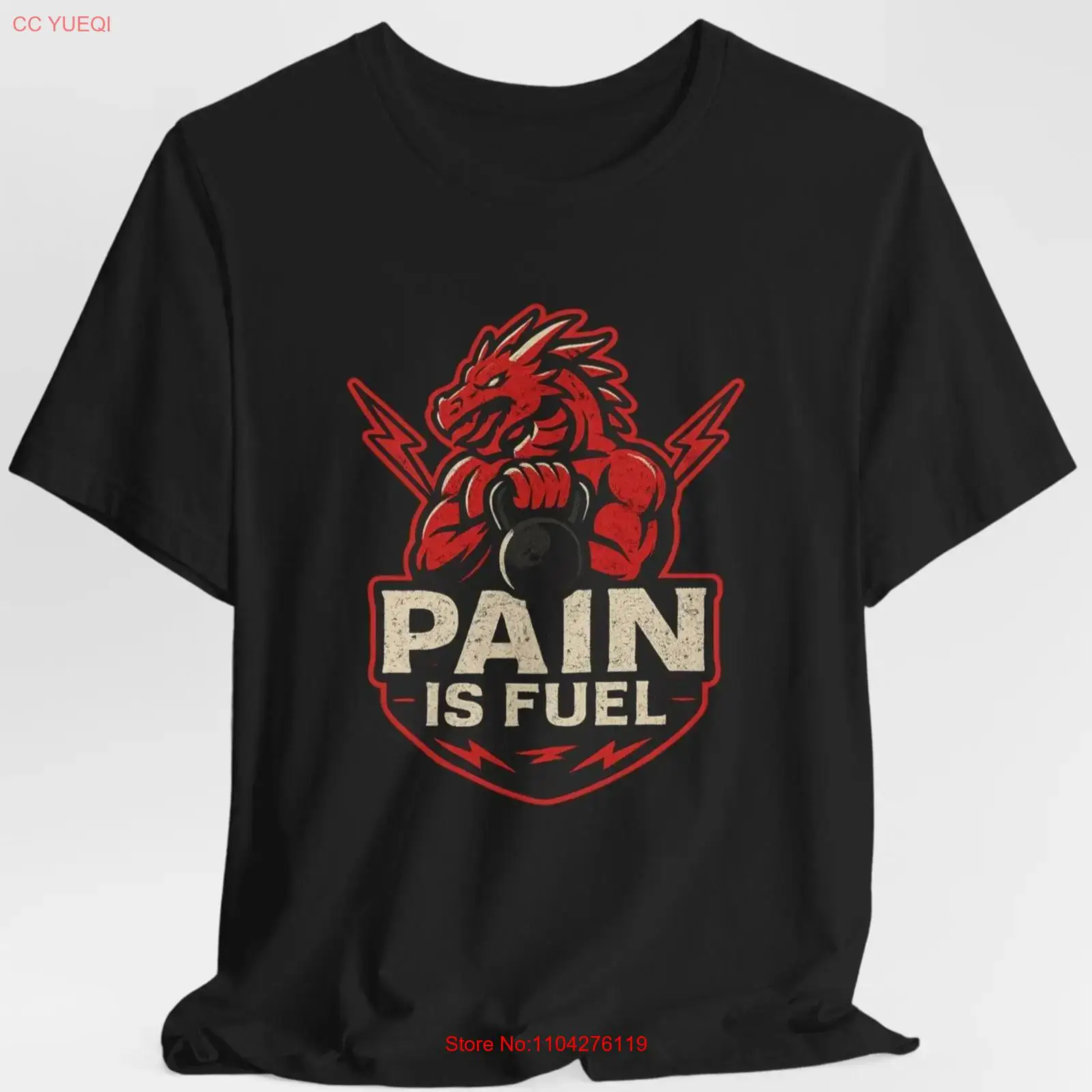 Pain Is Fuel Dragon Gym T Shir - Fuel Fitness & Nutrition Oakbank review and price